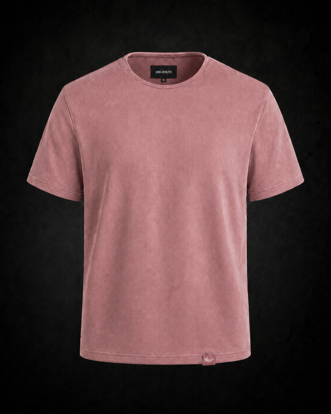 Regent Tee in Sundust, front view — plush velvet in a dusty rose tone